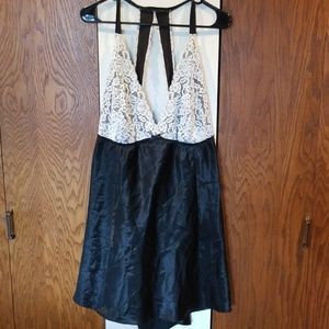 Cacique Intimates & Sleepwear - Cacique satiny black and white lace nighty Cacique Intimates & Sleepwear - Cacique satiny black and white lace nighty